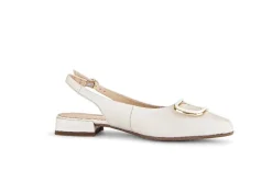 Gabor Slingpumps Leder Zierschnalle COMFORT-Mehrweite G creme S14  42.242.53