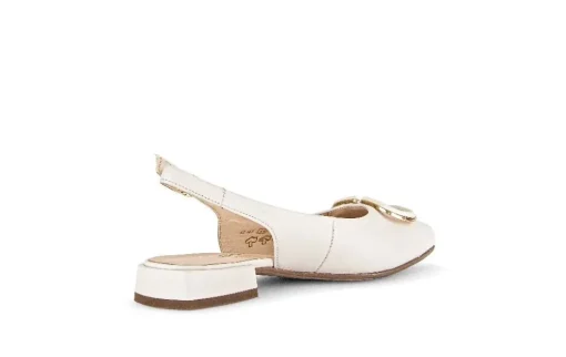 Gabor Slingpumps Leder Zierschnalle COMFORT-Mehrweite G creme S14  42.242.53