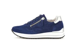 Gabor Sneaker low Leder Comfort- Mehrweite H Wechselfußbett blau S14 46.528.36