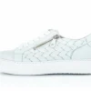 Gabor Sneaker low Leder Flechtoptik Wechselfußbett blau S12 83.324.26