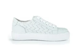 Gabor Sneaker low Leder Flechtoptik Wechselfußbett blau S12 83.324.26