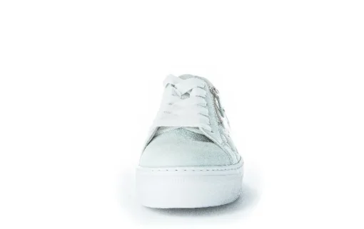 Gabor Sneaker low Leder Flechtoptik Wechselfußbett blau S12 83.324.26