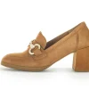 Gabor Trotteur Hochfrontpumps Rauleder Schmuck-detail braun S23 35.292.14