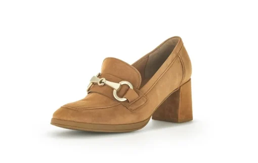 Gabor Trotteur Hochfrontpumps Rauleder Schmuck-detail braun S23 35.292.14