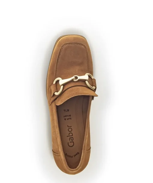 Gabor Trotteur Hochfrontpumps Rauleder Schmuck-detail braun S23 35.292.14