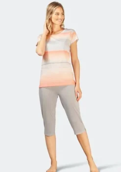 Hajo Schlafanzug 1/2 Arm mit Capri Hose 45775