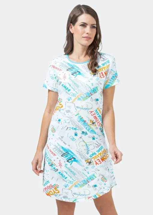 Hajo Sleepshirt Nachthemd 1/4 Arm gemustert 45447