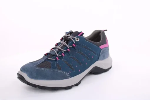 Imac Damen Trekkingschuh Wanderschuh Schnellschnürung Leder/ Mesh blau S13 356740