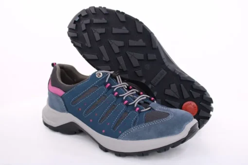 Imac Damen Trekkingschuh Wanderschuh Schnellschnürung Leder/ Mesh blau S13 356740