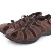 Imac Herren Sandale Trekking sportiv Schuhspitze geschlossen Leder braun S13  353180