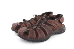 Imac Herren Sandale Trekking sportiv Schuhspitze geschlossen Leder braun S13  353180
