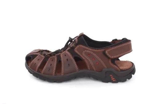 Imac Herren Sandale Trekking sportiv Schuhspitze geschlossen Leder braun S13  353180