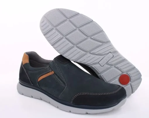 Imac Herren Slipper Leder Wechselfußbett blau S13 352151