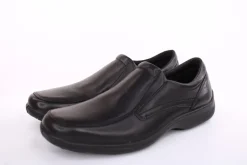 Imac Herren Slipper Schlupfschuh Leder klassisch schwarz S13 350600