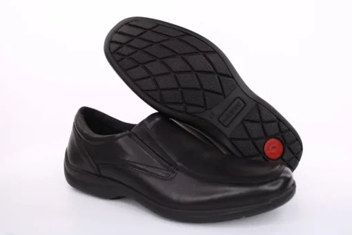 Imac Herren Slipper Schlupfschuh Leder klassisch schwarz S13 350600
