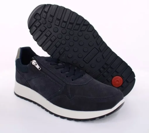 IMAC Herren Sneaker Halbschuh Leder blau S13 352061