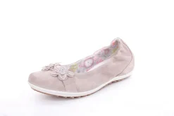 Imac Mädchen Ballerina Rauleder Blumenmotiv beige S13 380160