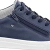 Jomos Damen Schnürhalbschuh Leder Reißverschluss NAVY 811399
