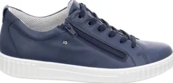 Jomos Damen Schnürhalbschuh Leder Reißverschluss NAVY 811399