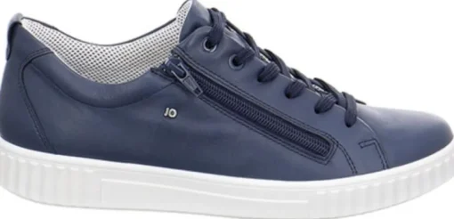 Jomos Damen Schnürhalbschuh Leder Reißverschluss NAVY 811399