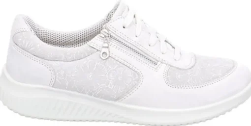 Jomos Damen Schnürhalbschuh Leder Reißverschluss WEIß 857393