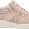 Jomos Damen Schnürhalbschuh Reißverschluss Leder BEIGE 810392