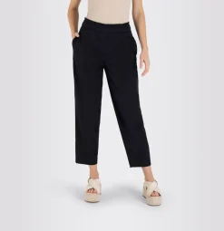 MAC CLEO SUMMER Chino Hose elastischer Bund beige blau S23 0400L304300