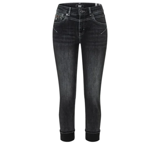MAC JEANS Rich Slim Five- Pocket- Style umgeschlagener Saum grau S23 0389L576690