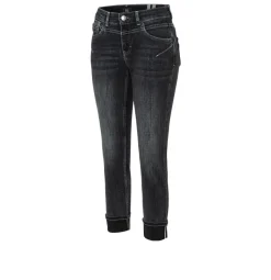 MAC JEANS Rich Slim Five- Pocket- Style umgeschlagener Saum grau S23 0389L576690
