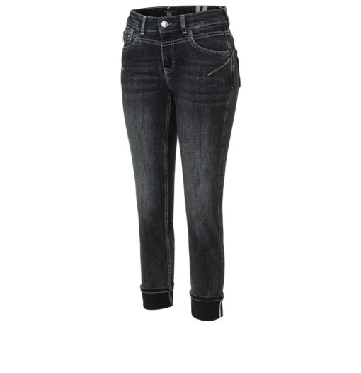 MAC JEANS Rich Slim Five- Pocket- Style umgeschlagener Saum grau S23 0389L576690