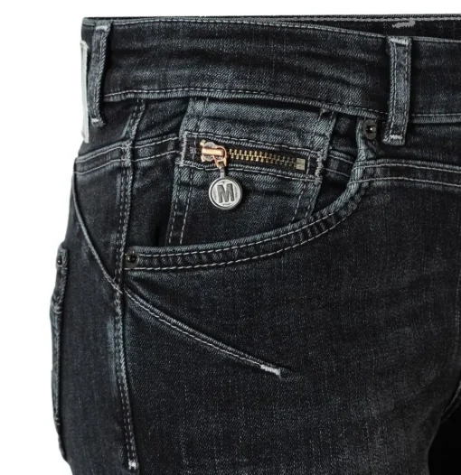 MAC JEANS Rich Slim Five- Pocket- Style umgeschlagener Saum grau S23 0389L576690
