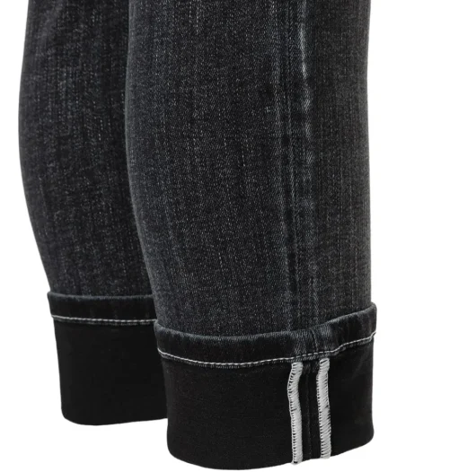 MAC JEANS Rich Slim Five- Pocket- Style umgeschlagener Saum grau S23 0389L576690