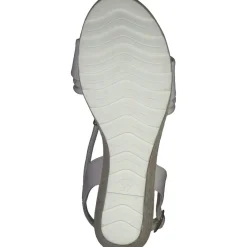 Marco Tozzi Damen Sandalatte Keilabsatz weiß S13 2-2-28349-20