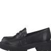 MARCO TOZZI Damen Slipper Loafer Blockabsatz schwarz S22 2-2-24700-29