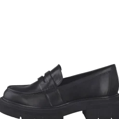 MARCO TOZZI Damen Slipper Loafer Blockabsatz schwarz S22 2-2-24700-29