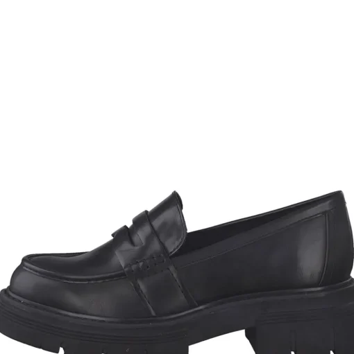 MARCO TOZZI Damen Slipper Loafer Blockabsatz schwarz S22 2-2-24700-29
