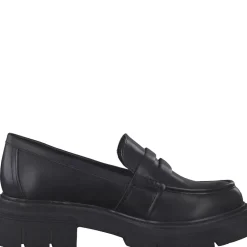 MARCO TOZZI Damen Slipper Loafer Blockabsatz schwarz S22 2-2-24700-29