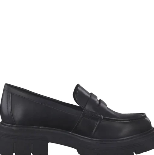 MARCO TOZZI Damen Slipper Loafer Blockabsatz schwarz S22 2-2-24700-29