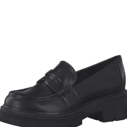 MARCO TOZZI Damen Slipper Loafer Blockabsatz schwarz S22 2-2-24700-29