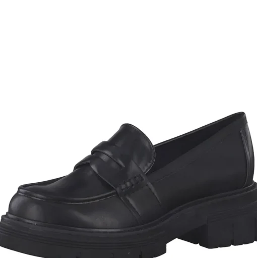 MARCO TOZZI Damen Slipper Loafer Blockabsatz schwarz S22 2-2-24700-29