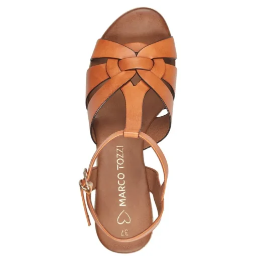 Marco Tozzi Sandale Blockabsatz Korkoptik orange S14 2-28394-42