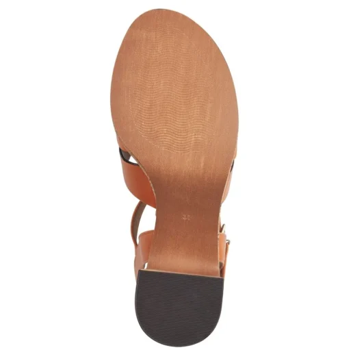 Marco Tozzi Sandale Blockabsatz Korkoptik orange S14 2-28394-42