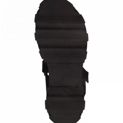 Marco Tozzi Sandale Leder derbe Sohle schwarz S12 2-2-28786-28