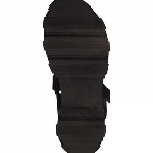 Marco Tozzi Sandale Leder derbe Sohle schwarz S12 2-2-28786-28
