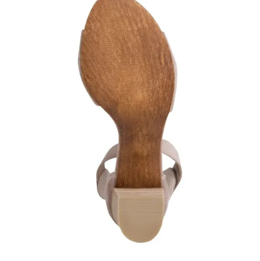 MARCO TOZZI Sandalette Leder Blockabsatz braun beige S12 2-2-28398-28