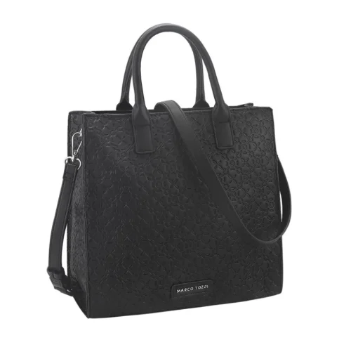 MARCO TOZZI Shopper Allover-Prägung beige,schwarz S22 2-2-61025-29
