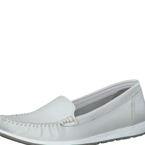 Marco Tozzi Slipper Loafer Leder weiß schwarz S14 2-24600-42