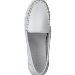 Marco Tozzi Slipper Loafer Leder weiß schwarz S14 2-24600-42