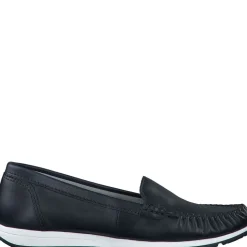 Marco Tozzi Slipper Loafer Leder weiß schwarz S14 2-24600-42