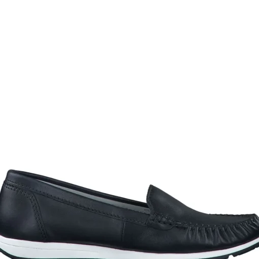 Marco Tozzi Slipper Loafer Leder weiß schwarz S14 2-24600-42